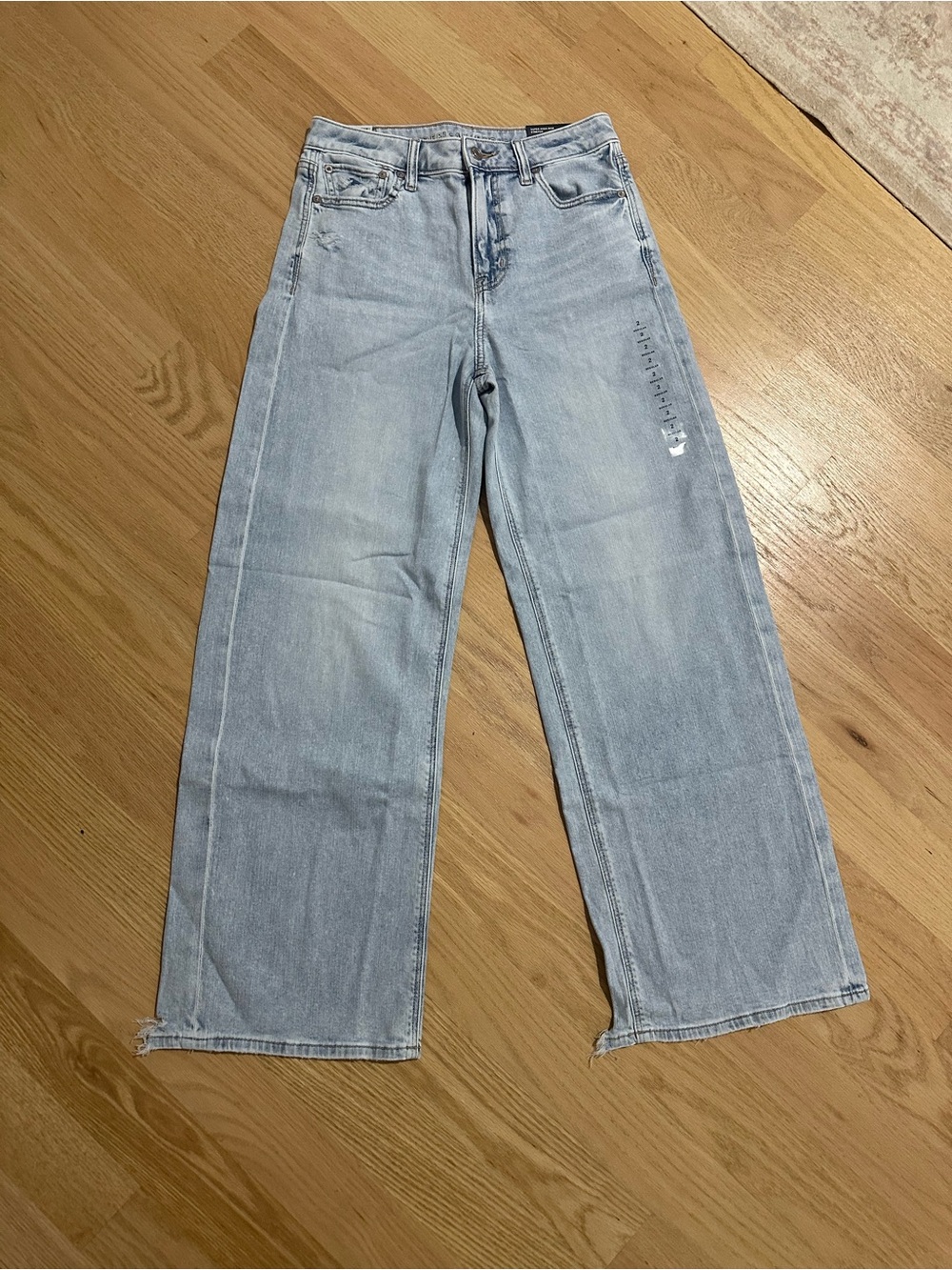 American Eagle Outfitters Pale Blue Wide Leg Jeans